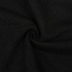 Ткань Футер 3-х нитка, Петля, цвет Черный (на отрез)  в Нижневартовске