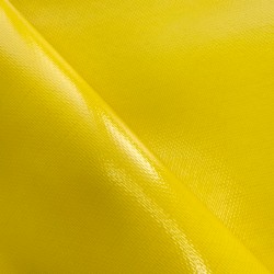 Ткань ПВХ 600 гр/м2 плотная, Жёлтый (Ширина 150см), на отрез  в Нижневартовске