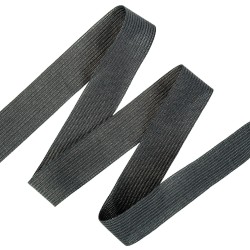 Окантовочная лента-бейка, цвет Чёрный 22мм (на отрез)  в Нижневартовске