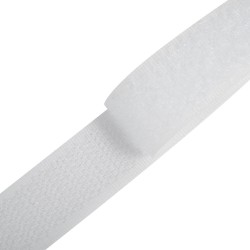 Контактная лента 25мм цвет Белый (велькро-липучка, на отрез)  в Нижневартовске