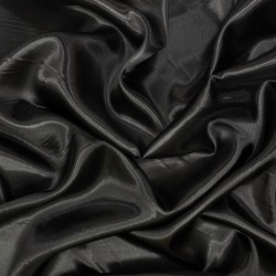 Атлас-сатин, цвет Черный (на отрез)  в Нижневартовске