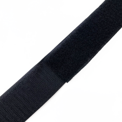 Контактная лента 40мм (38мм) цвет Черный (велькро-липучка, на отрез)  в Нижневартовске